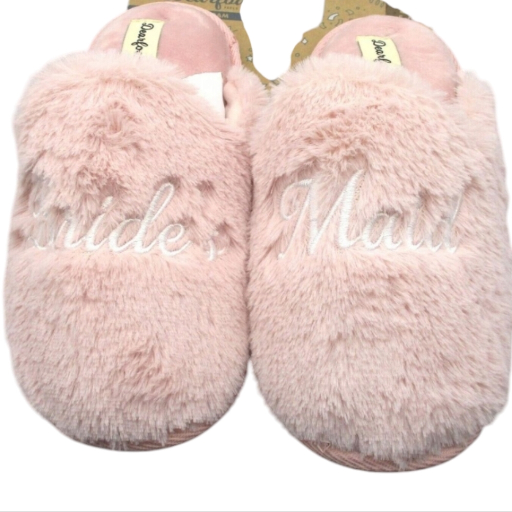 Pink Dearfoam Bridesmaid Slippers